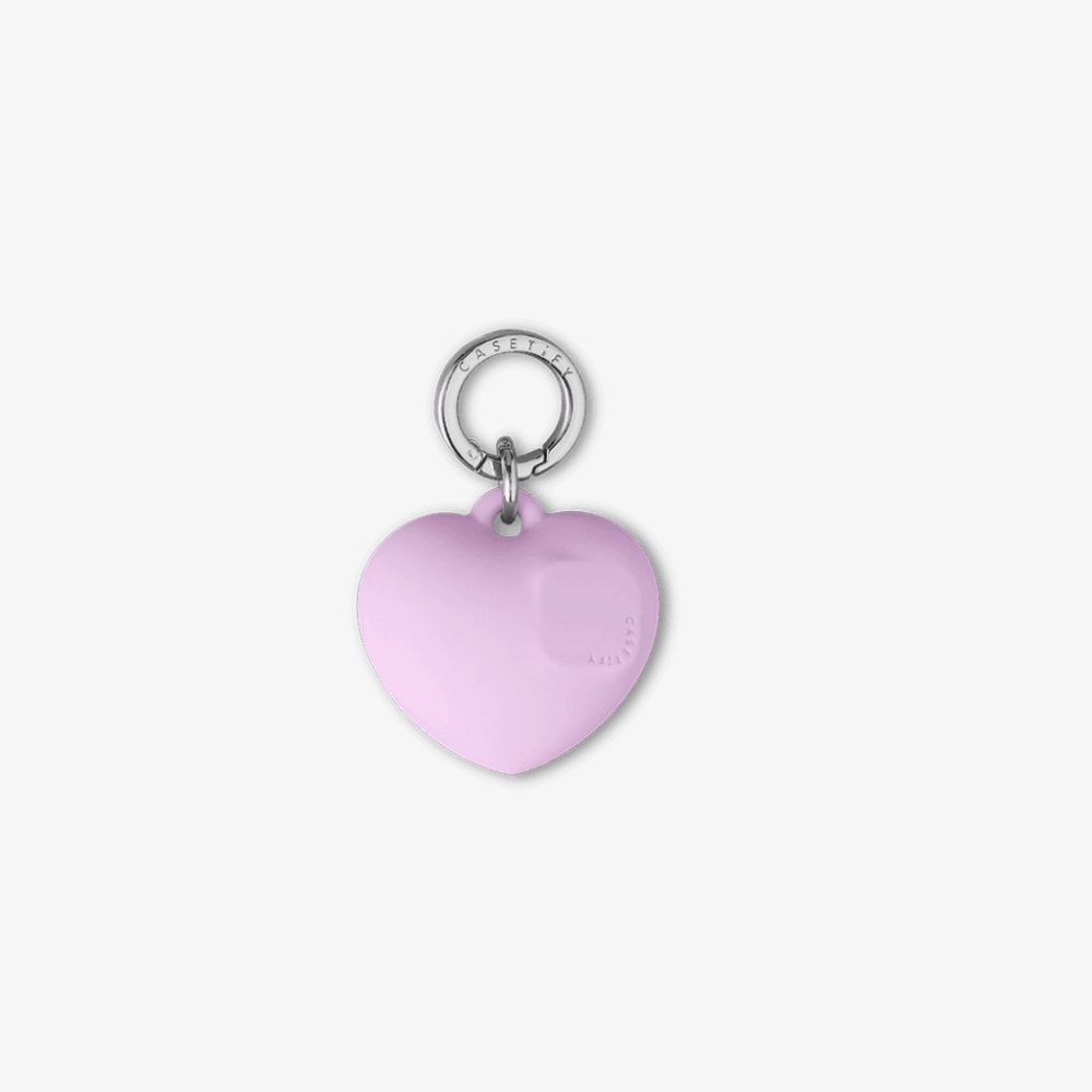 casetify - Charm Keychain - Puffy Heart in Primrose Pink